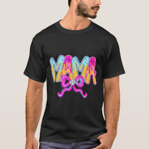 Camiseta sorvete de gotejamento de beisebol mama beisebol m