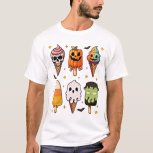Camiseta Sorvete de Halloween dos Filmes de terror