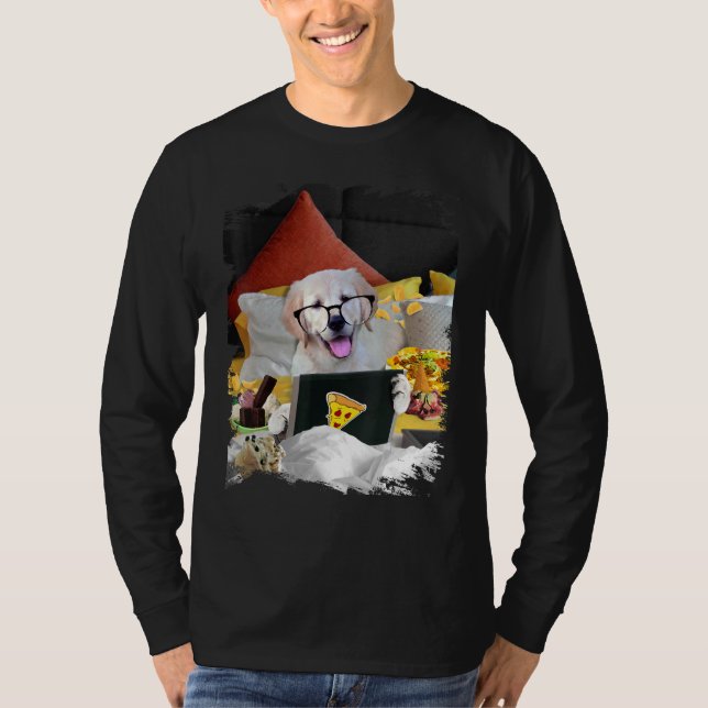 Camiseta Sorvete de Laptop de Cães de Retriever Nachos G (Frente)