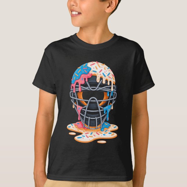 Camiseta Sorvete de máscara de beisebol com captucho de bei (Frente)