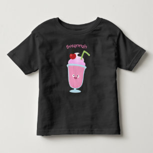 Camiseta sorvete de morango bonito desenho
