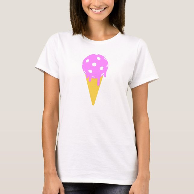 Camiseta Sorvete de PicleBall Summer Cone Topo da Tanque fe (Frente)