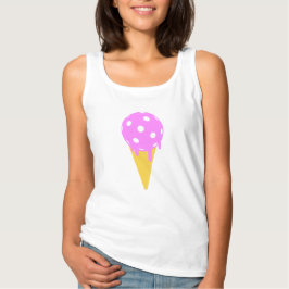 Camiseta Sorvete de PicleBall Summer Cone Topo da Tanque fe