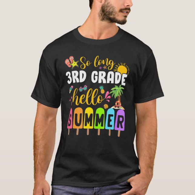 Camiseta Sorvete de picolé de verão de 3º grau (Frente)