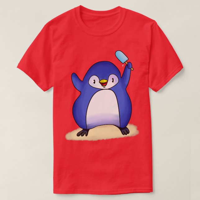 Camiseta Sorvete de pinguim (Frente do Design)
