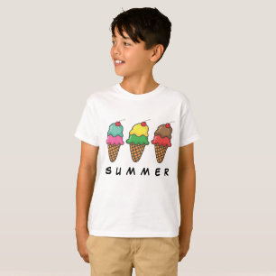 CAMISETA SORVETE DE VERÃO COLORIDO