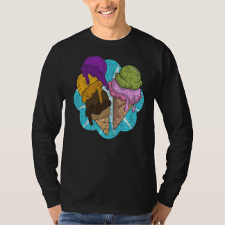 Camiseta Sorvete de Verão Cone Sweets Sorvete Pré-