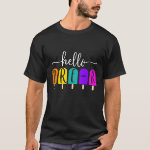 Camiseta Sorvete de Verão de pré-K para professor