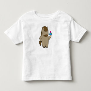 Camiseta Sorvete de waffle de cavalo