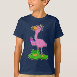 Camiseta Sorvete de waffle de flamingo