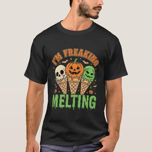 Camiseta Sorvete Derretendo no Halloween (Frente)