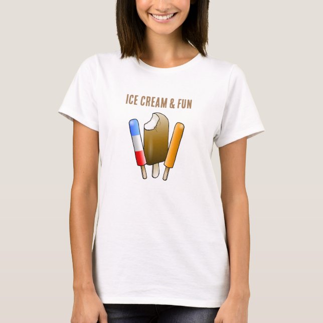Camiseta Sorvete & diversão com picolés (Frente)