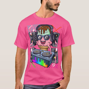 Camiseta Sorvete Dj Música de Dança Giradiscos Hip Hop Rap