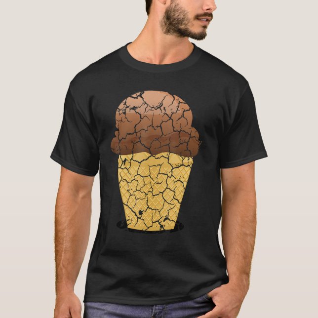 Camiseta Sorvete do comida do Cozinhar do capô em branco (Frente)