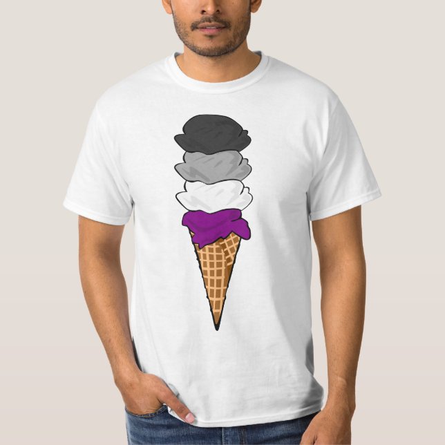 Camiseta Sorvete do Orgulho Asexual (Frente)