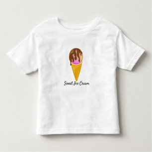 Camiseta Sorvete doce colorido em um cone
