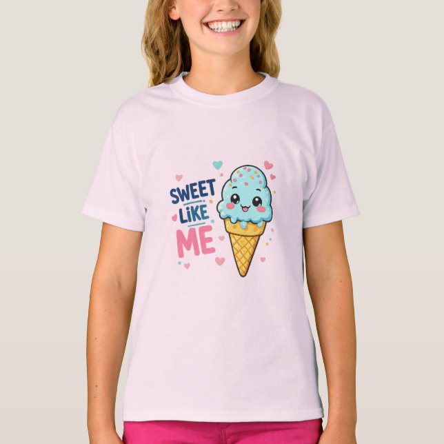 Camiseta Sorvete Doce Como Eu (Frente)