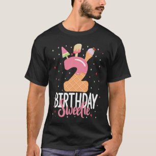 Camiseta Sorvete Docinho segundo aniversário 2 Anos De Idad