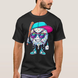 Camiseta Sorvete Drip de Beisebol Juvenil
