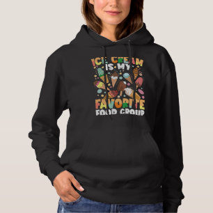 Camiseta Sorvete é meu Grupo de Comidas Favorito para um cr