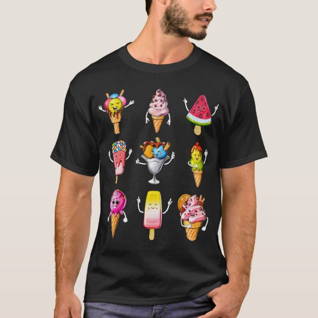 Camiseta Sorvete engraçado (Frente)