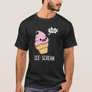 Camiseta Sorvete Engraçado Gritar de gelo Cone Pun Dark BG