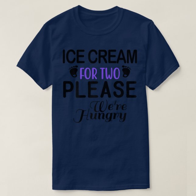 Camiseta sorvete Esperando gravidez na mãe838 (Frente do Design)
