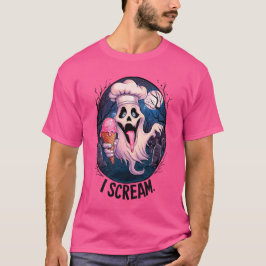 Camiseta Sorvete Fantasma do Chef Spooky Halloween Engraçad