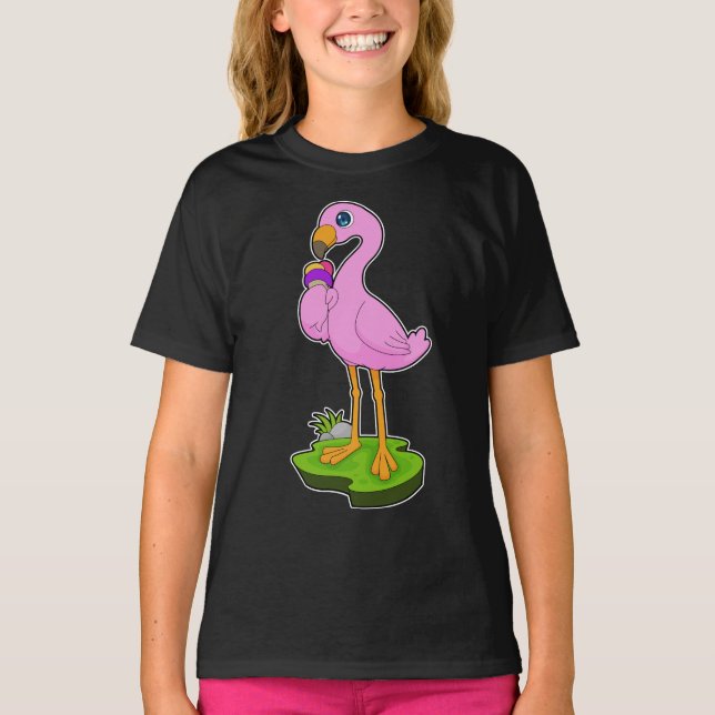 Camiseta Sorvete Flamingo Waffle (Frente)