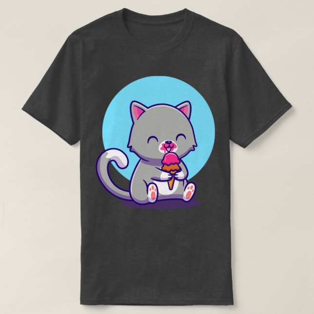Camiseta Sorvete Gato-Gato (Frente do Design)