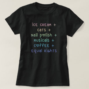 Camiseta "Sorvete & Gatos & unir os direitos de polonês e