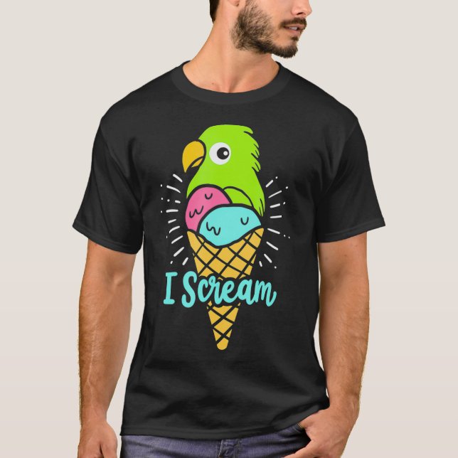 Camiseta Sorvete Gritar - Nerd de pássaros - (Frente)