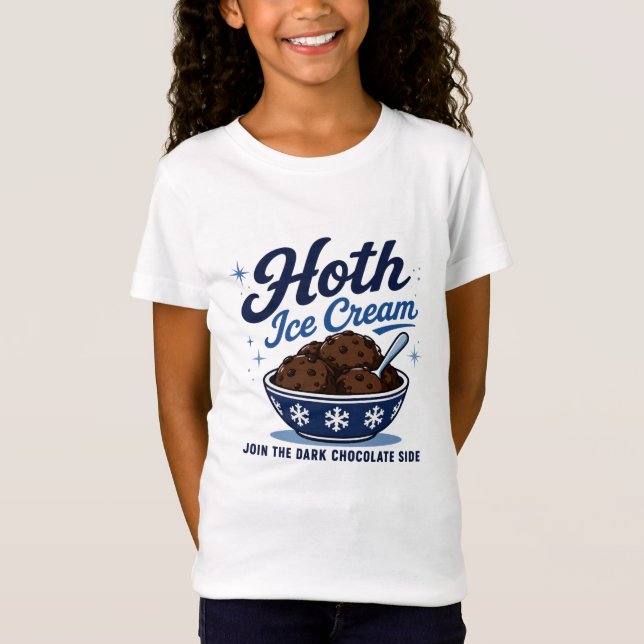 Camiseta Sorvete Hoth Chocolate Preto Engraçado (Frente)