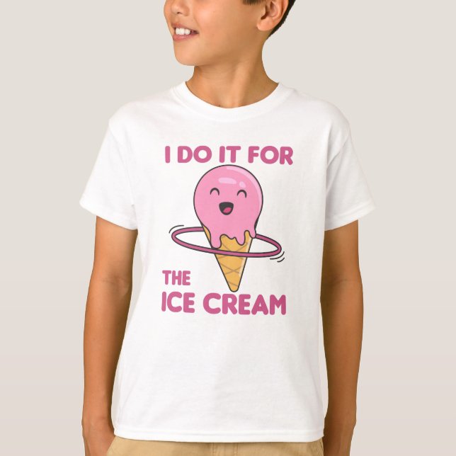 Camiseta Sorvete Hullern Hula Esporte Hoops Comida divertid (Frente)