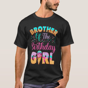 Camiseta Sorvete Irmão Da Matéria Da Família Birthday Girl