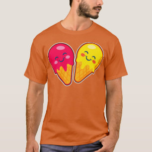 Camiseta Sorvete Kawaii bonito — Comida engraçado — verão