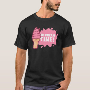 Camiseta Sorvete Kawaii — Sorvete de morango