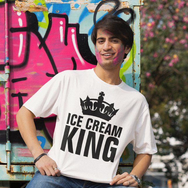 Camiseta SORVETE KING significa pai T SHIRT (Criador carregado)