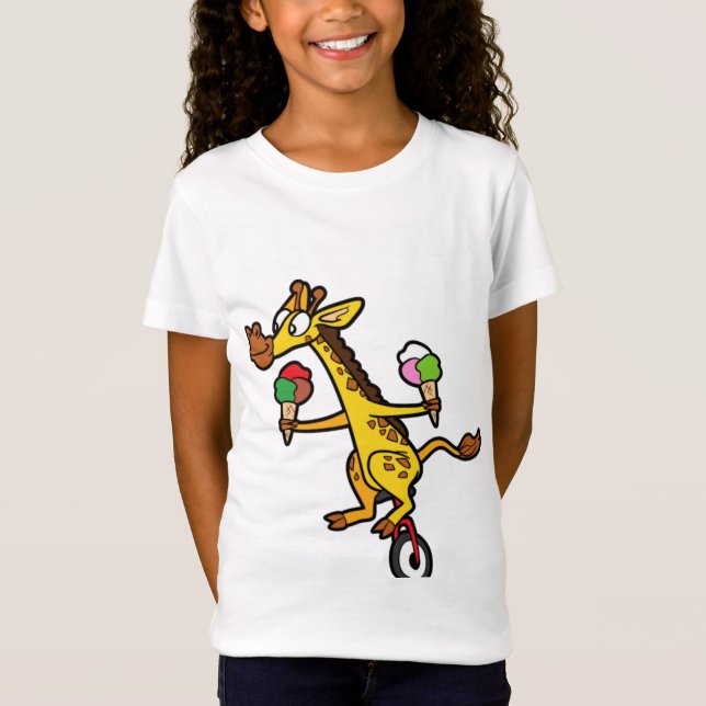 Camiseta Sorvete Legal engraçado da Girafa (Frente)