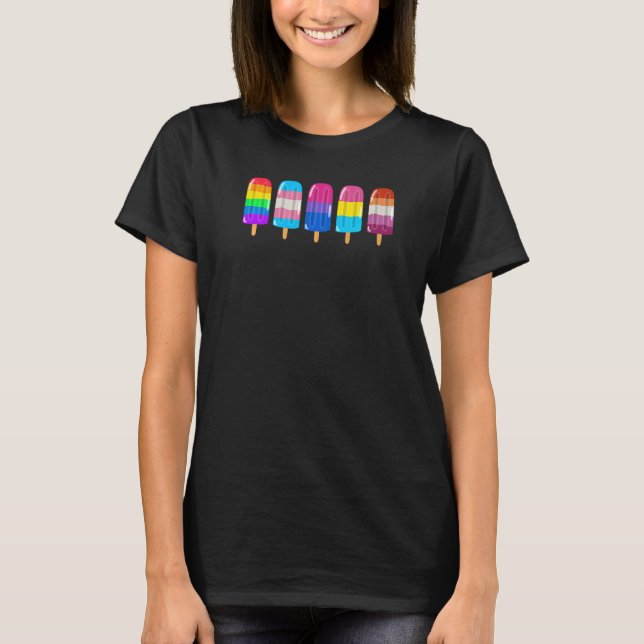 Camiseta Sorvete Lgbt Pride Sorvete Arco-Íris M (Frente)