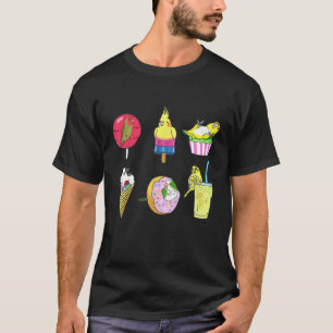 Camiseta Sorvete Lollipop Limon Rosquinha de Cupcake de Lim