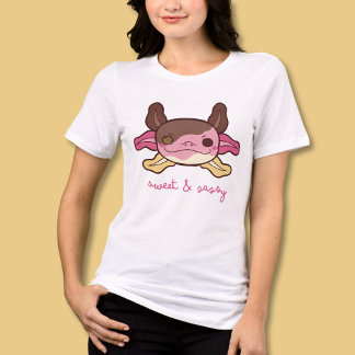 Camiseta Sorvete napolitano elegante e sassy Axolotl