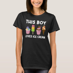 Camiseta Sorvete Para Meninos Figurino De Sorvete