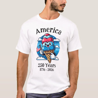 Camiseta Sorvete Patriótico 250 Anos Adulto