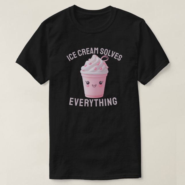 Camiseta Sorvete resolve tudo (Frente do Design)