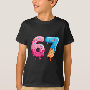 Camiseta Sorvete Seis Sete Gota Legal Meme 67 Número Divert