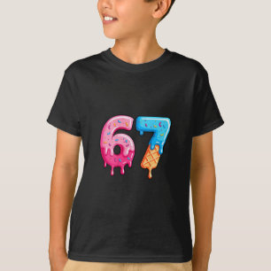 Camiseta Sorvete Seis Sete Gotejamento Meme Legal Divertido