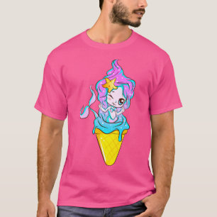 Camiseta Sorvete Sereia Cone Mágica Cuta