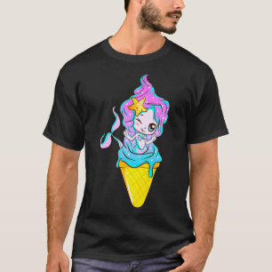 Camiseta Sorvete Sereia Cone Mágica Cuta