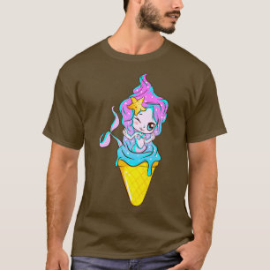 Camiseta Sorvete Sereia Cone Mágica Cuta